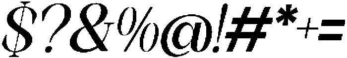 Axerifa Extra Bold Italic otf (700) Font OTHER CHARS