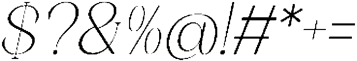 Axerifa Extra Light Italic otf (200) Font OTHER CHARS