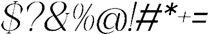 Axerifa-Italic otf (400) Font OTHER CHARS