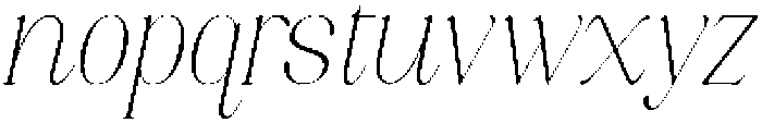 Axerifa Thin Italic otf (100) Font LOWERCASE