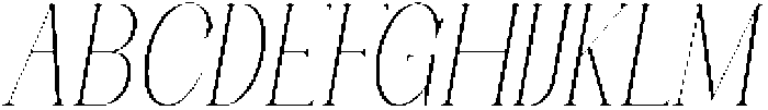 Axerifa Thin Semi Condensed Italic otf (100) Font UPPERCASE