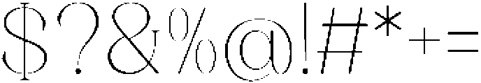 Axerifa Thin otf (100) Font OTHER CHARS