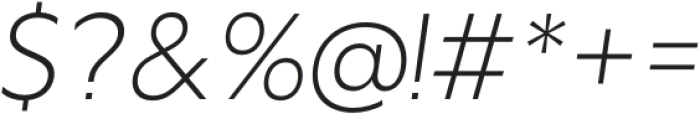Aximo Pro Extra Light Italic otf (200) Font OTHER CHARS