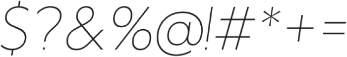 Aximo Pro Thin Italic otf (100) Font OTHER CHARS