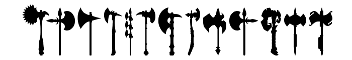 axe for warrior Font LOWERCASE