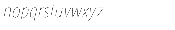 AXIS Font Latin Condensed Ultralight Italic Font LOWERCASE