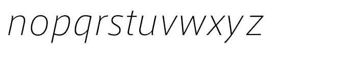 AXIS Font Latin Extralight Italic Font LOWERCASE