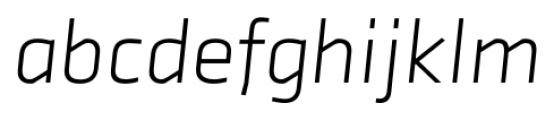 Axia Light Italic Font LOWERCASE