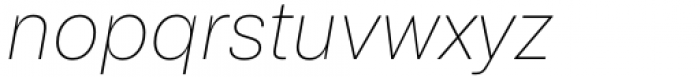Axalp Grotesk Thin Italic Font LOWERCASE