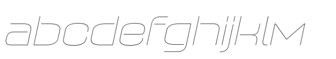 Axaxax Ultra Light Italic Font LOWERCASE