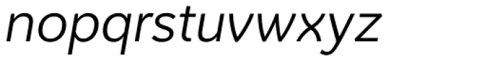 Axeo Sans Light Italic Font LOWERCASE