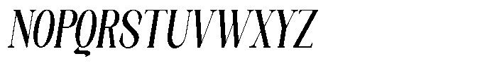 Axerifa Black Condensed Italic Font UPPERCASE