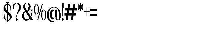 Axerifa Black Condensed Font OTHER CHARS