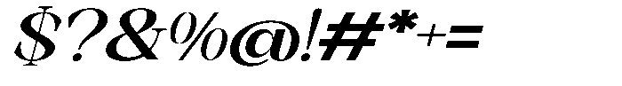 Axerifa Black Expanded Italic Font OTHER CHARS