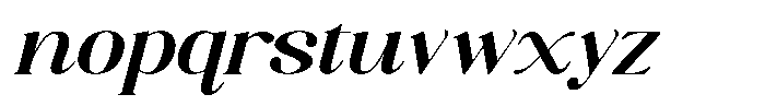 Axerifa Black Expanded Italic Font LOWERCASE