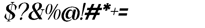 Axerifa Black Italic Font OTHER CHARS