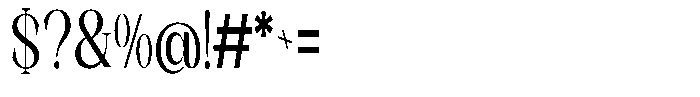 Axerifa Bold Condensed Font OTHER CHARS