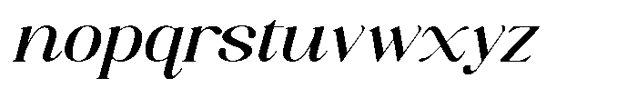 Axerifa Bold Expanded Italic Font LOWERCASE