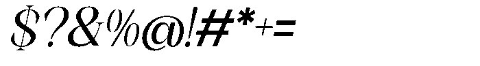 Axerifa Bold Italic Font OTHER CHARS