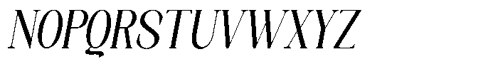Axerifa Bold Semi Condensed Italic Font UPPERCASE
