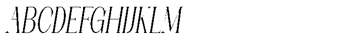 Axerifa Condensed Italic Font UPPERCASE