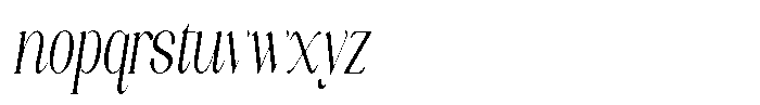 Axerifa Condensed Italic Font LOWERCASE