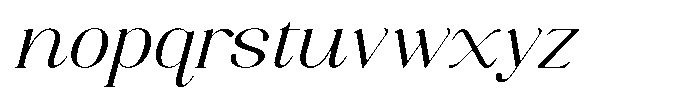 Axerifa Expanded Italic Font LOWERCASE