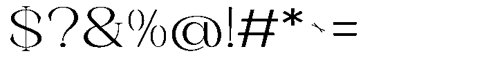 Axerifa Expanded Font OTHER CHARS