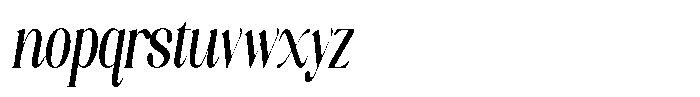 Axerifa Extra Bold Condensed Italic Font LOWERCASE