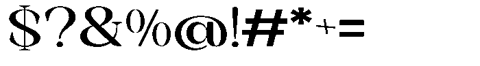 Axerifa Extra Bold Expanded Font OTHER CHARS