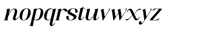 Axerifa Extra Bold Semi Expanded Italic Font LOWERCASE