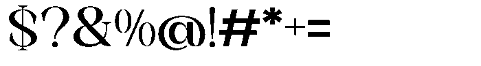 Axerifa Extra Bold Semi Expanded Font OTHER CHARS