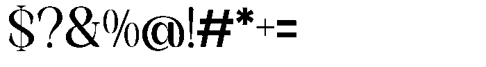 Axerifa Extra Bold Font OTHER CHARS