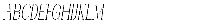 Axerifa Extra Light Condensed Italic Font UPPERCASE