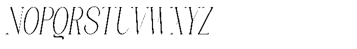 Axerifa Extra Light Condensed Italic Font UPPERCASE