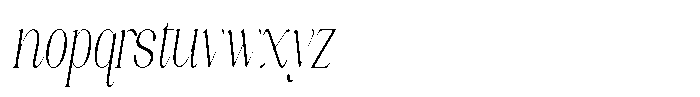 Axerifa Extra Light Condensed Italic Font LOWERCASE