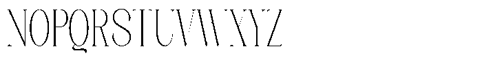 Axerifa Extra Light Condensed Font UPPERCASE