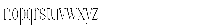 Axerifa Extra Light Condensed Font LOWERCASE