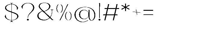 Axerifa Extra Light Expanded Font OTHER CHARS