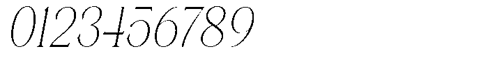 Axerifa Extra Light Semi Condensed Italic Font OTHER CHARS