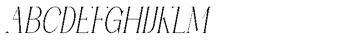 Axerifa Extra Light Semi Condensed Italic Font UPPERCASE