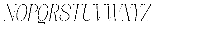 Axerifa Extra Light Semi Condensed Italic Font UPPERCASE