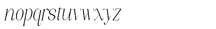 Axerifa Extra Light Semi Condensed Italic Font LOWERCASE