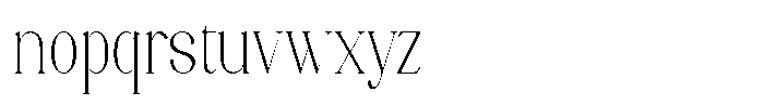 Axerifa Extra Light Semi Condensed Font LOWERCASE