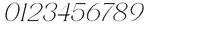 Axerifa Extra Light Semi Expanded Italic Font OTHER CHARS