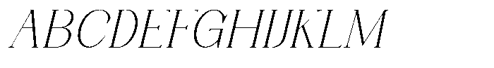 Axerifa Extra Light Semi Expanded Italic Font UPPERCASE