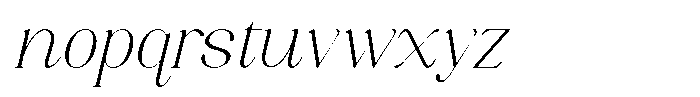 Axerifa Extra Light Semi Expanded Italic Font LOWERCASE