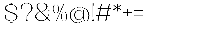 Axerifa Extra Light Semi Expanded Font OTHER CHARS