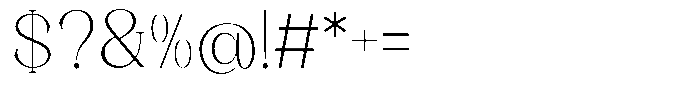 Axerifa Extra Light Font OTHER CHARS
