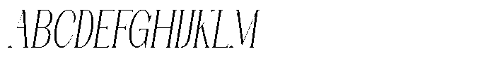 Axerifa Light Condensed Italic Font UPPERCASE